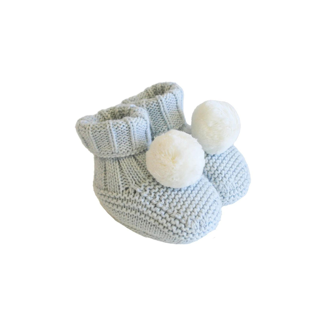 POM POM BABY SOCKS POWDER BLUE