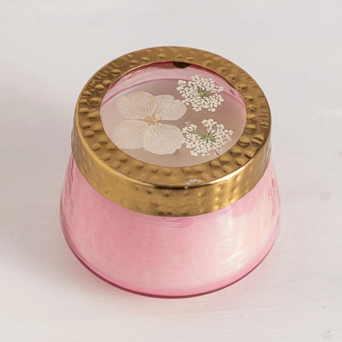 WATERCOLOR PRESSED FLORAL CANDLE-LUNA FLOWER