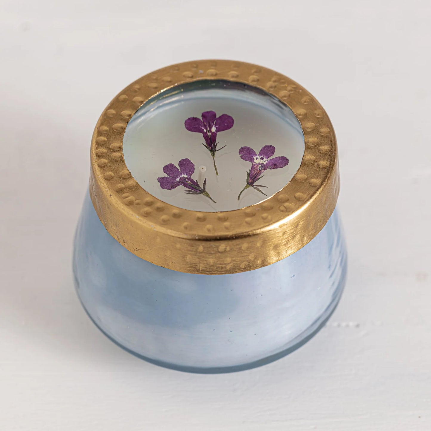 WATERCOLOR PRESSED FLORAL CANDLE-BERRY FIG